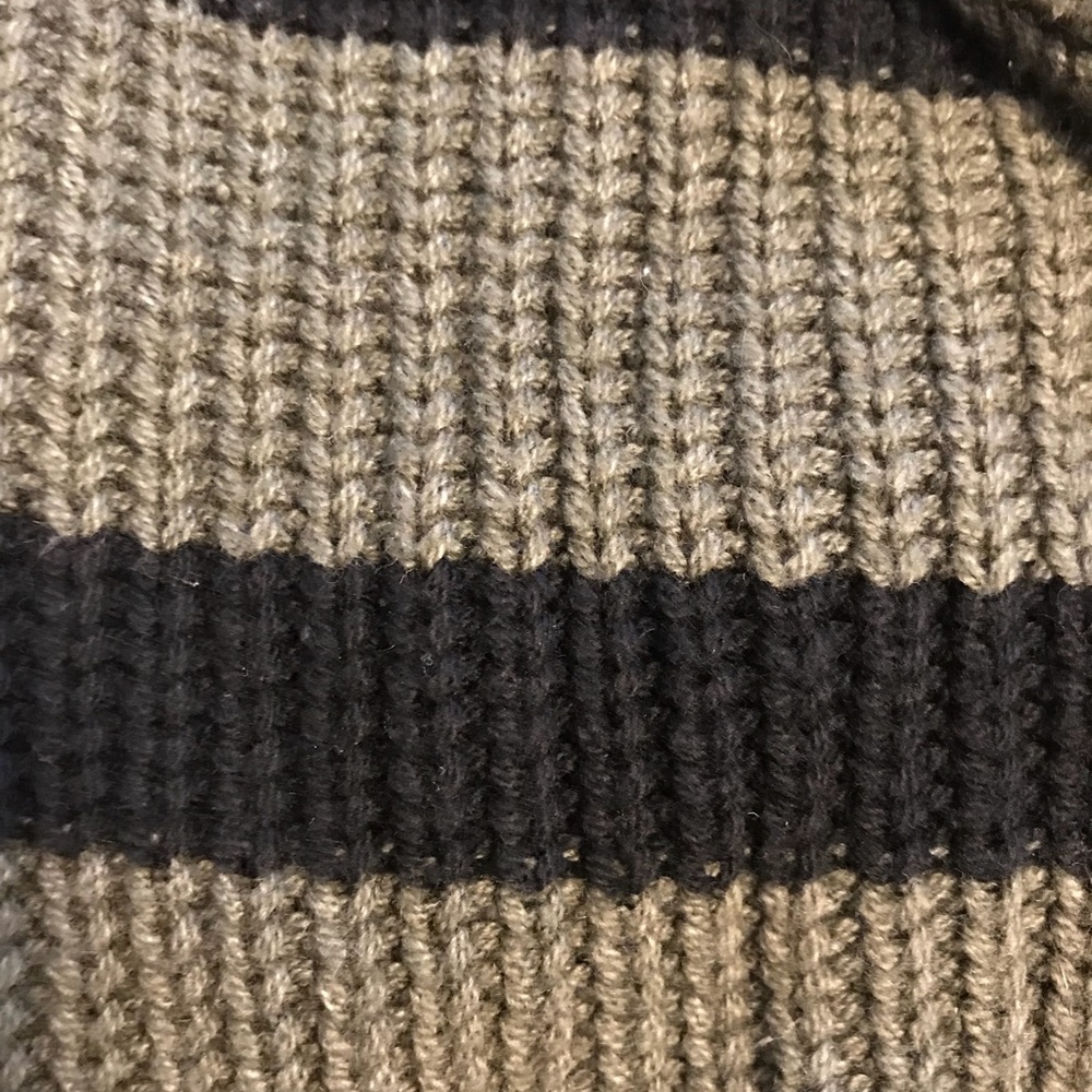 Express Striped Sweater in Olive and Black